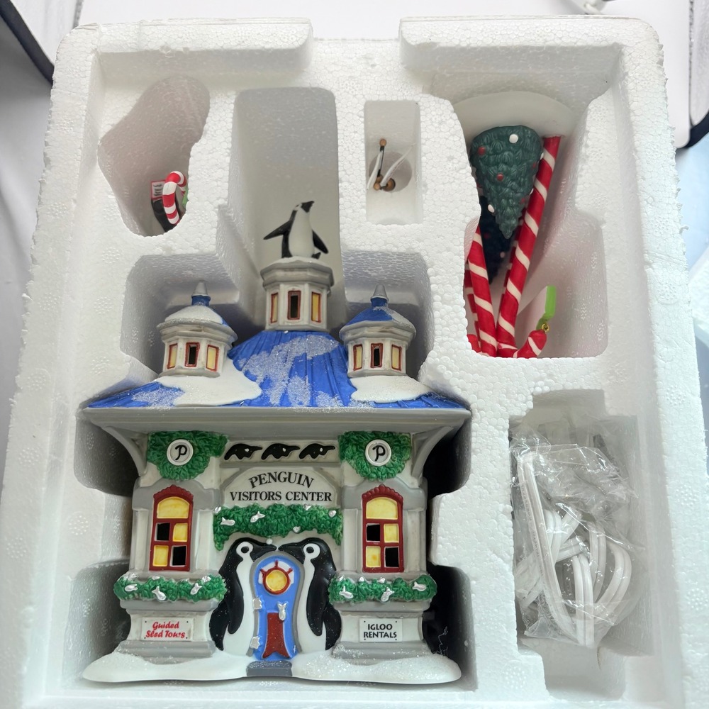 Department 56 North Pole Penguin Visitors Center Christmas Village Set 805547 - Picture 9 of 12